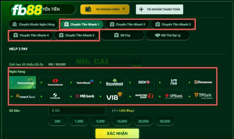 Hướng dẫn cách nạp tiền Fb88 chi tiết