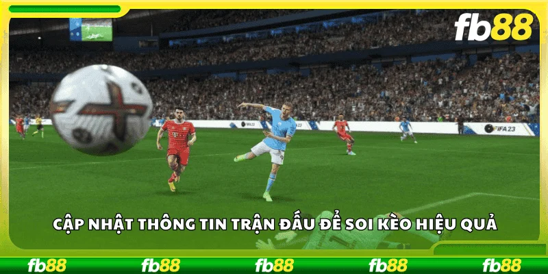 Cập nhật thông tin trận đấu để soi kèo hiệu quả